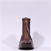 Hispanitas Montana Frontzip Wedge Boot - Brown Suede